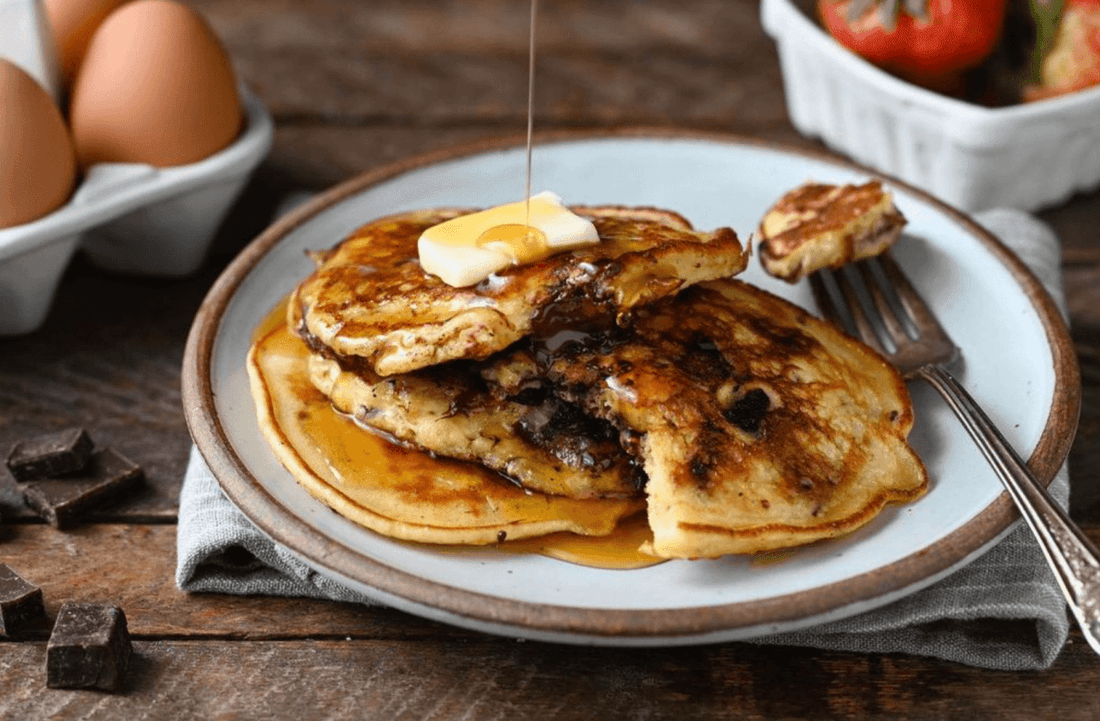 Chocolate Chunk Pancakes - Harvest Chocolate
