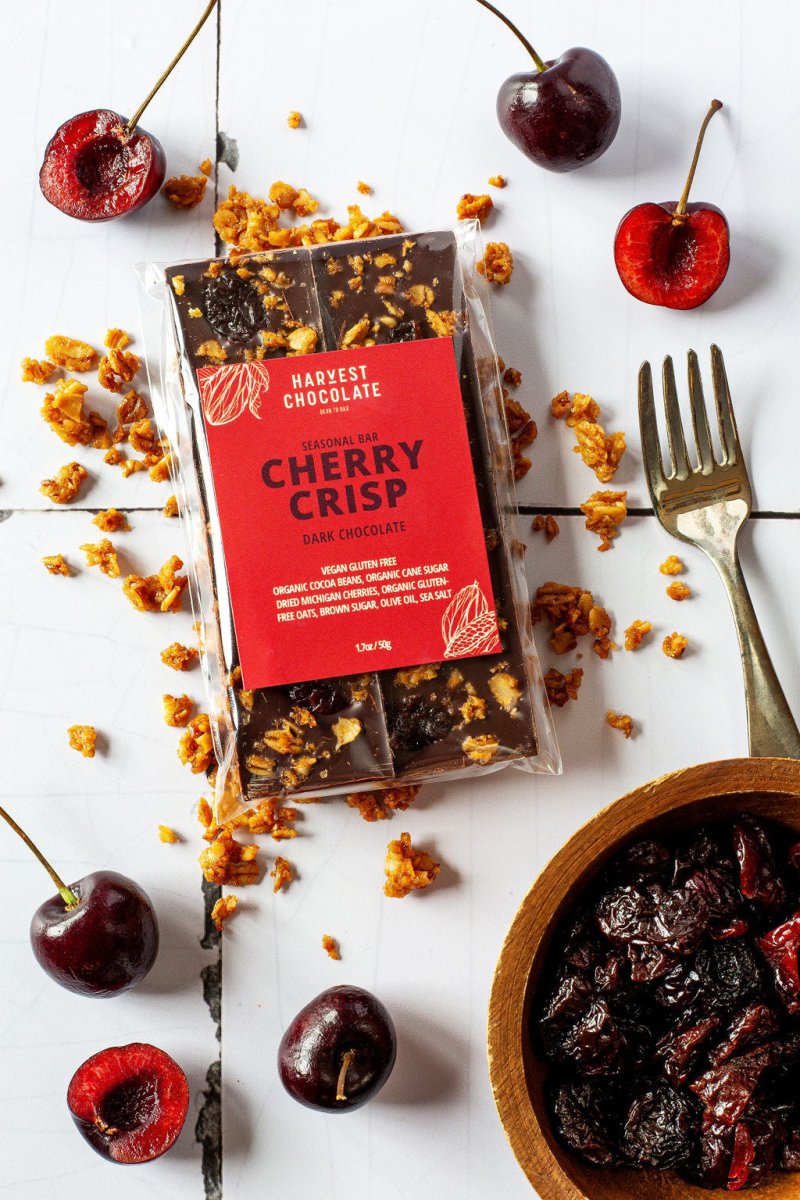 Cherry Crisp – bean - to - bar chocolate by Harvest Chocolate