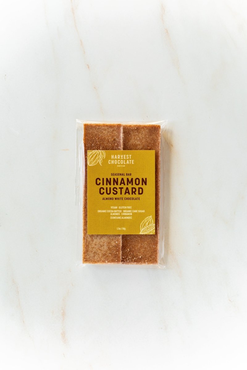 Cinnamon Custard - vegan white chocolate | Harvest Chocolate