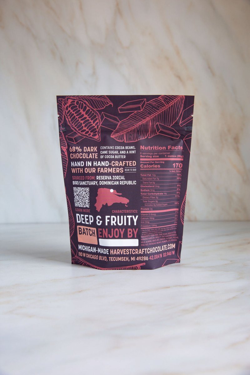 Dominican Republic Snacking Chocolate – bean - to - bar chocolate by Harvest Chocolate