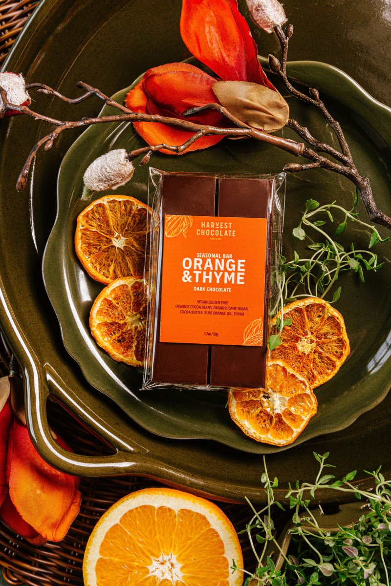 Orange + Thyme - COMING SOON – bean - to - bar chocolate by Harvest Chocolate
