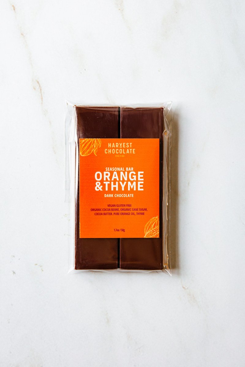 Orange + Thyme - COMING SOON – bean - to - bar chocolate by Harvest Chocolate