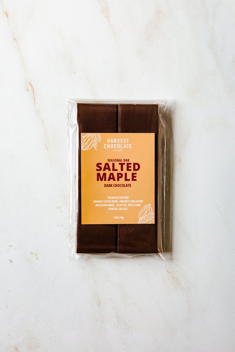 Salted Maple – bean - to - bar chocolate by Harvest Chocolate