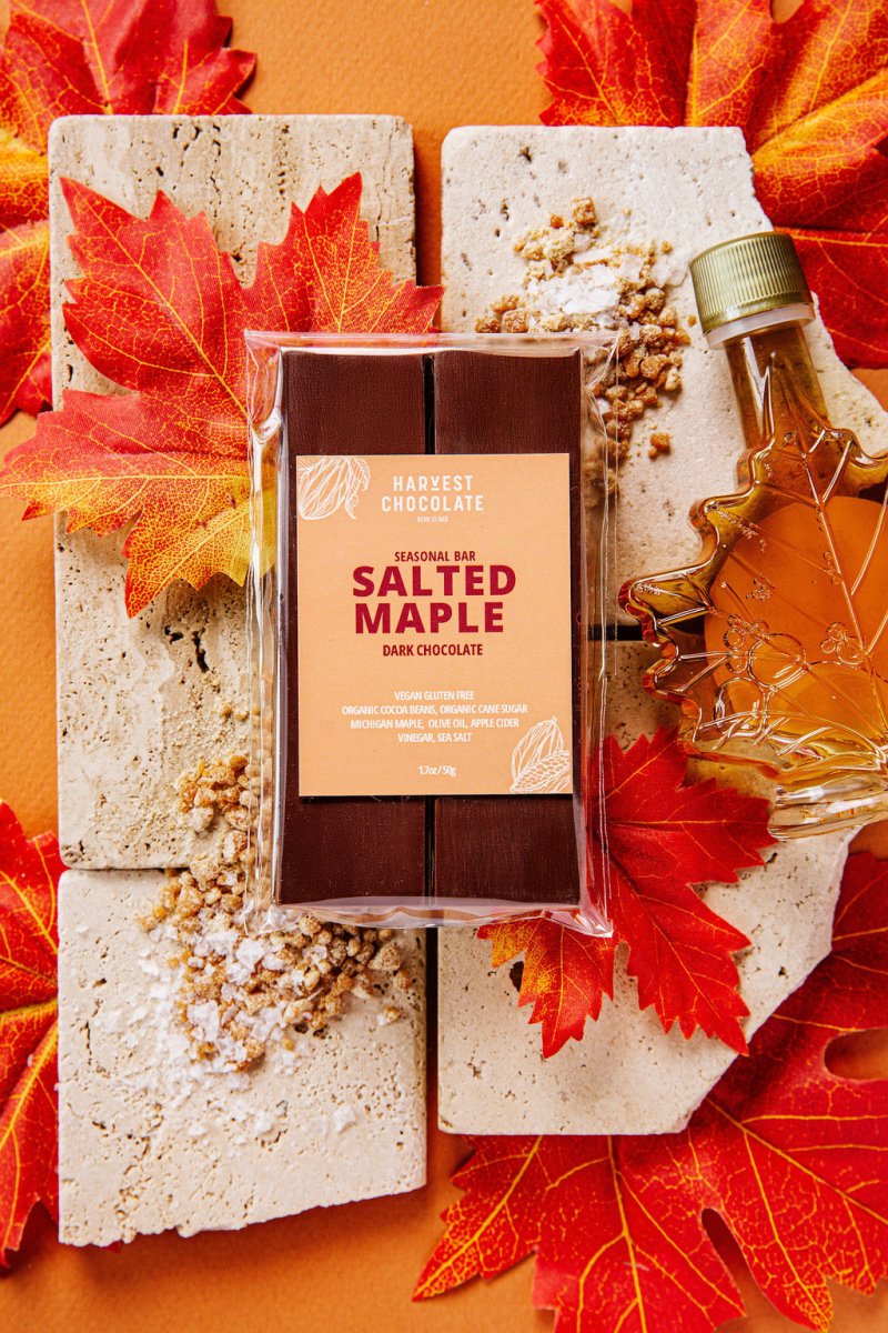 Salted Maple – bean - to - bar chocolate by Harvest Chocolate