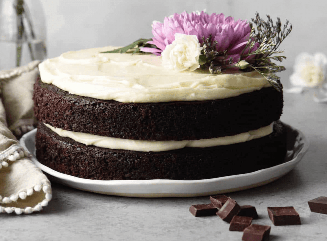 Chocolate Cake with Cream Cheese Frosting - Harvest Chocolate