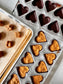 Peanut Butter & Honey Dark Chocolate Hearts