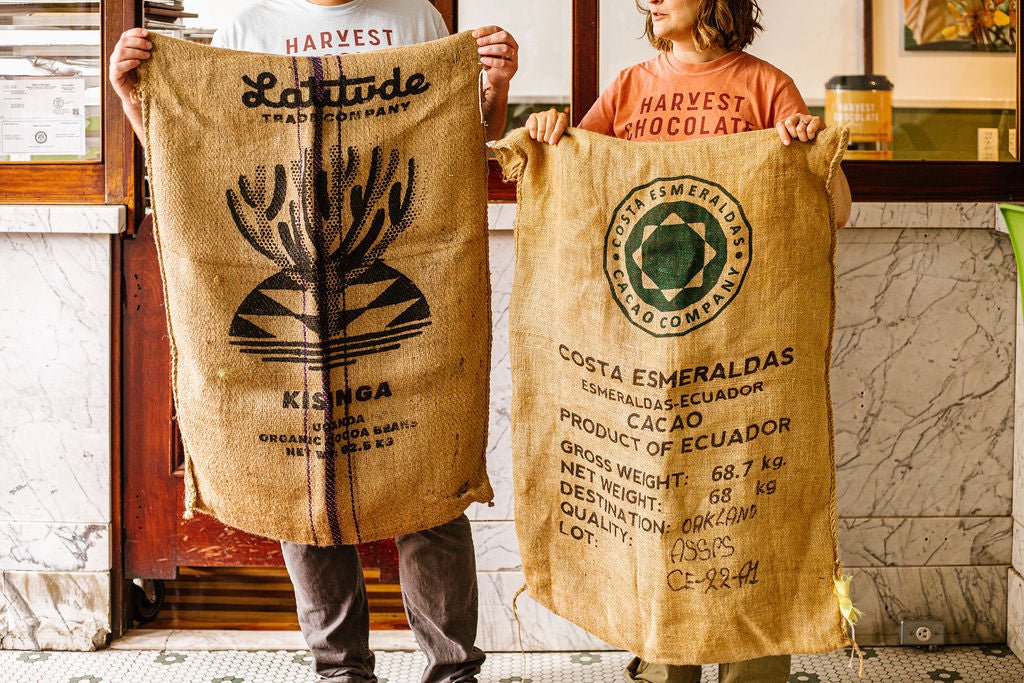 Burlap Cocoa Bean Sacks – bean - to - bar chocolate by Harvest Chocolate