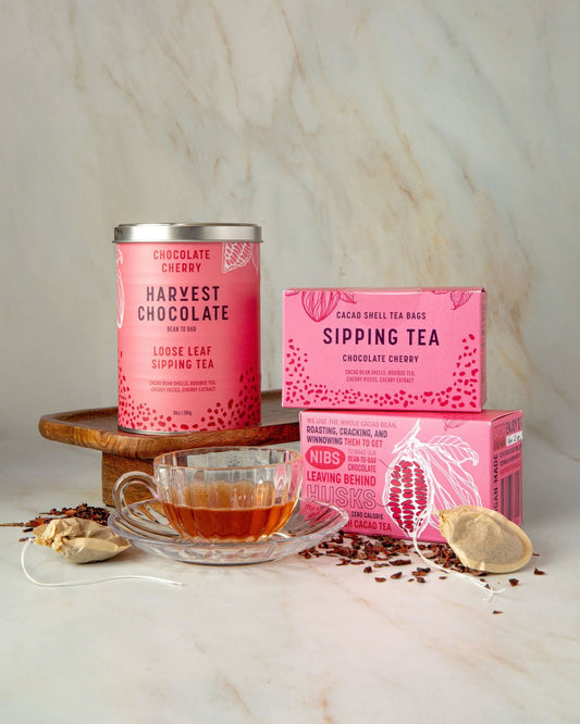 Chocolate Cherry Tea – bean - to - bar chocolate by Harvest Chocolate