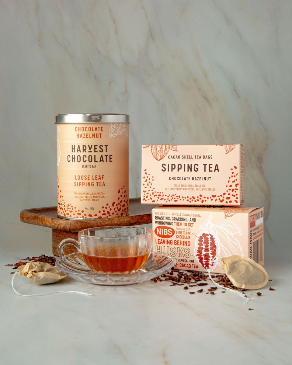Chocolate Hazelnut Tea – bean - to - bar chocolate by Harvest Chocolate