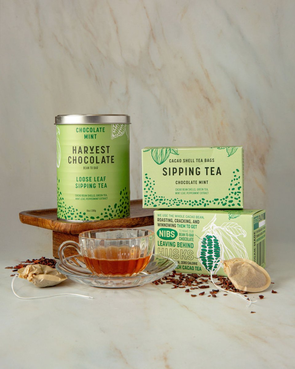 Chocolate Mint Tea – bean - to - bar chocolate by Harvest Chocolate
