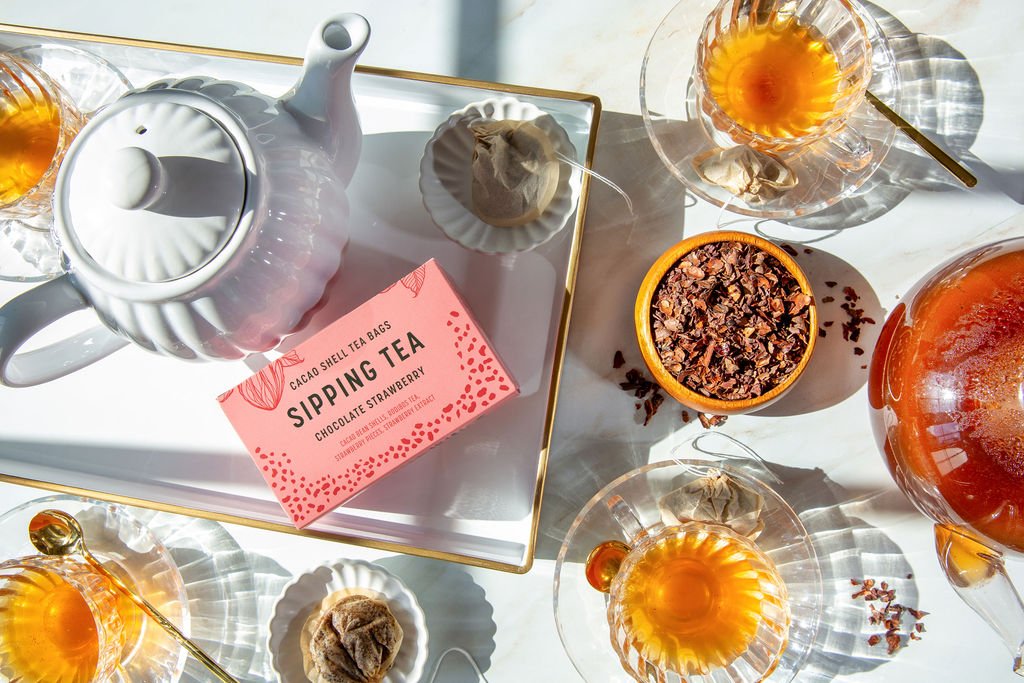 Chocolate Strawberry Tea – bean - to - bar chocolate by Harvest Chocolate