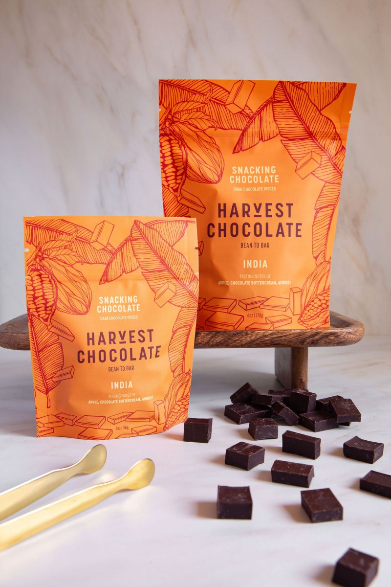 India Snacking Chocolate – bean - to - bar chocolate by Harvest Chocolate