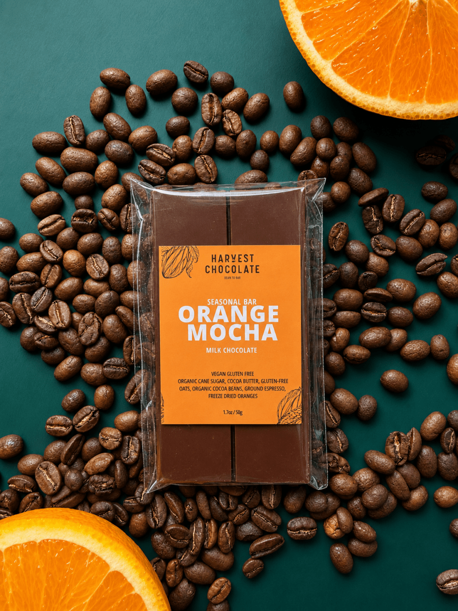 Orange Mocha – bean-to-bar chocolate by Harvest Chocolate