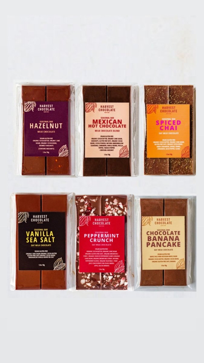Seasonal Milk Chocolate Bar Bundle – bean - to - bar chocolate by Harvest Chocolate