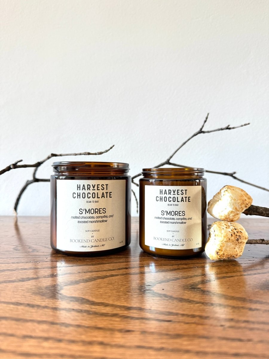 S'mores Candle – bean - to - bar chocolate by Harvest Chocolate