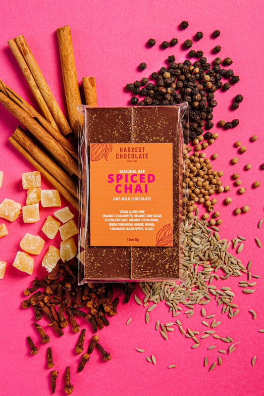 Spiced Chai - COMING SOON – bean - to - bar chocolate by Harvest Chocolate