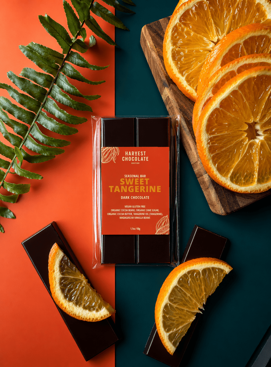 Sweet Tangerine – bean - to - bar chocolate by Harvest Chocolate