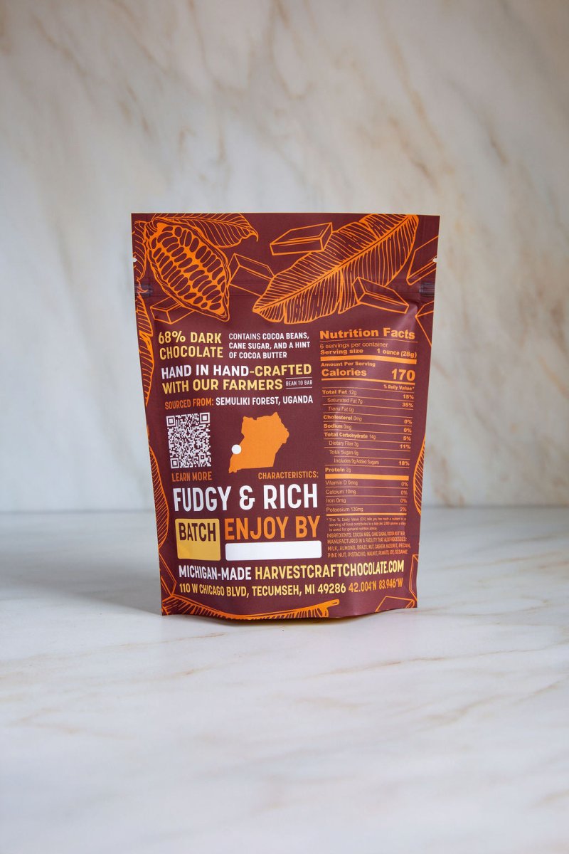 Uganda Snacking Chocolate – bean - to - bar chocolate by Harvest Chocolate