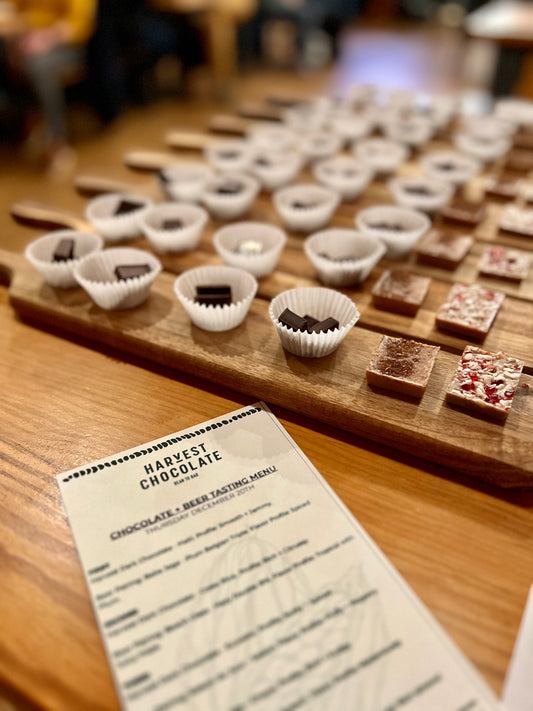 Chocolate + Craft Beer Pairing: at Quenched & Tempered - Harvest Chocolate